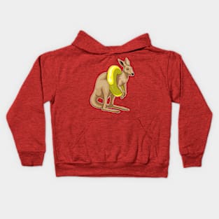 Kangaroo Swimming Swim ring Kids Hoodie